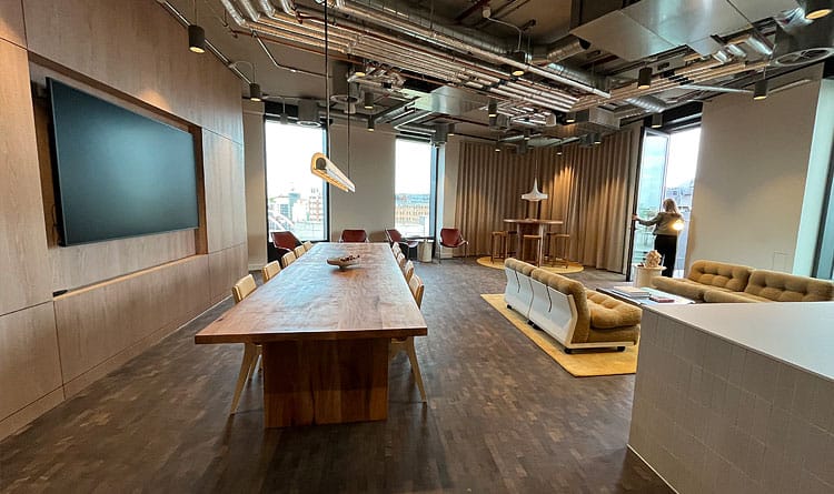 Sustainable space blending heritage with contemporary design.